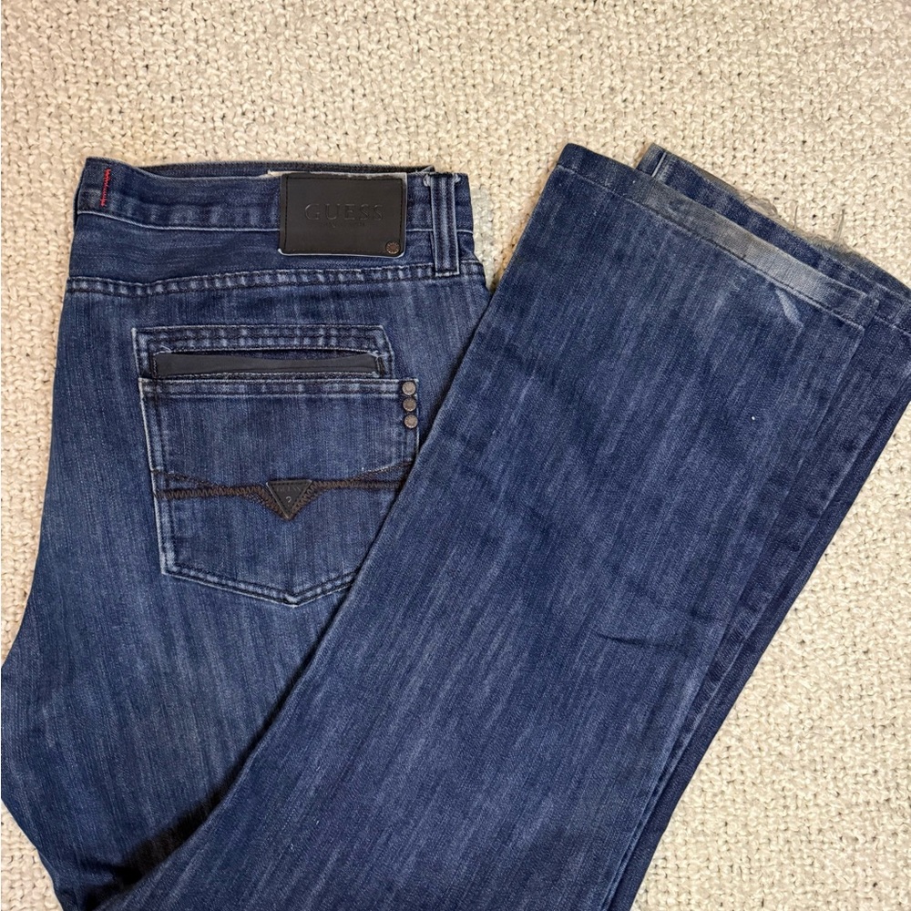 Zara Blue Straight Jeans Classic Denim Style